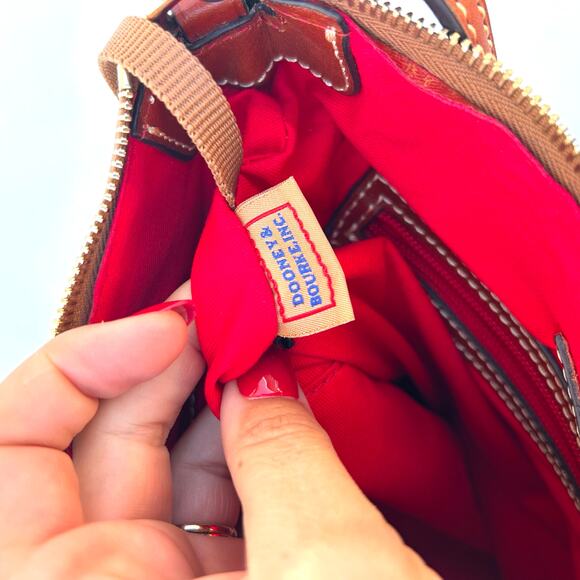 Dooney & Bourke Tan Pebbled Leather Camel Crossbody Shoulder Bag Purse - Picture 15 of 16